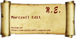 Marczell Edit névjegykártya